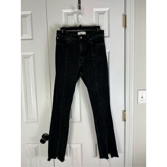 Abercrombie & Fitch Womens Black Skinny High Rise Jeans Size 27/4 - Picture 1 of 4